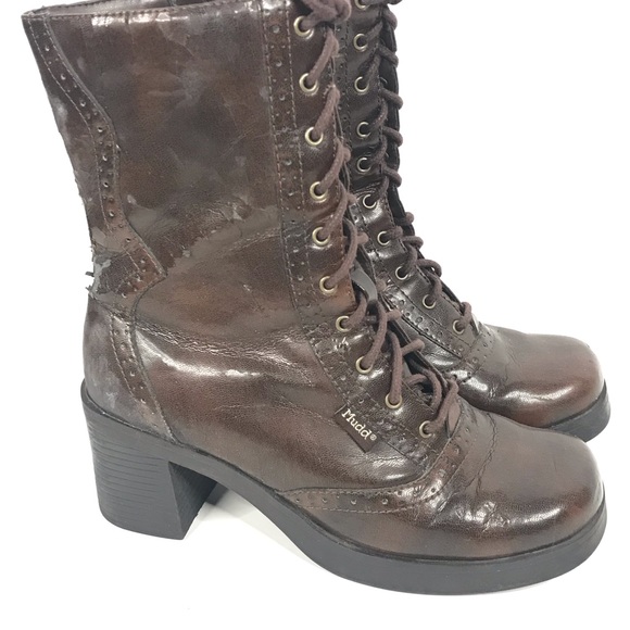 Vintage MUDD Boots Knockabout Platform Chunky Heel - Picture 1 of 15